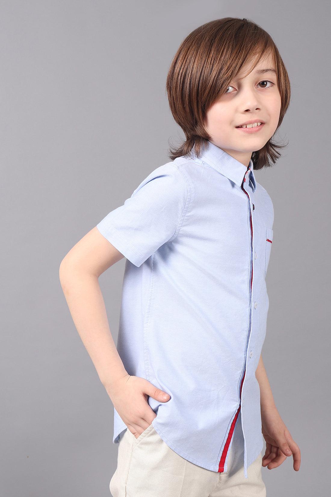 One Friday Boys 100% Cotton Avengers Embroidered Blue Shirt - One Friday World