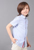 One Friday Boys 100% Cotton Avengers Embroidered Blue Shirt - One Friday World