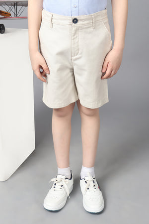 One Friday Kids Boys Beige 100% Cotton Avengers Shorts with Pocket