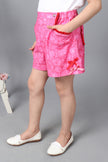 One Friday Kids Girls Snow White Pink Cotton Shorts
