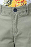 One Friday Kids Boys 100% Cotton Green Chinos With Pockets