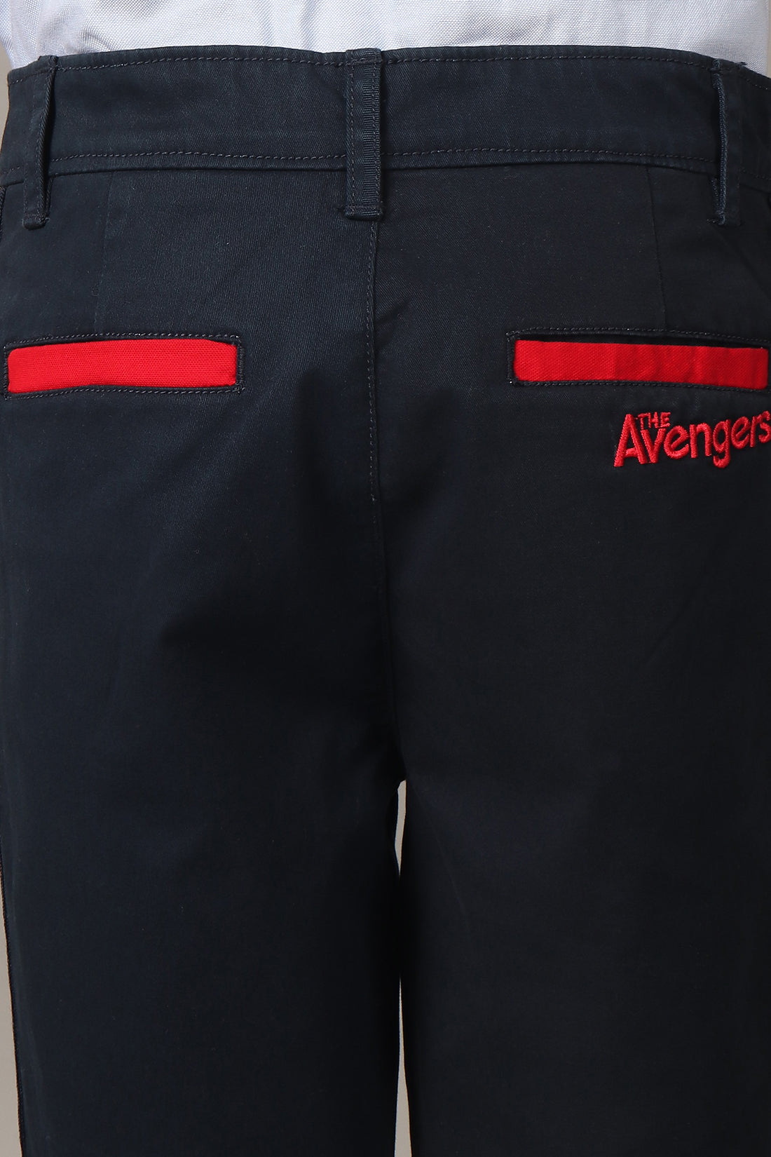 One Friday Kids Boys 100% Cotton Navy Blue Trouser With Contrast Side Detail