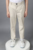 One Friday Kids Boys Beige Stretchable Cotton Trouser With Embroidery and Side Pockets