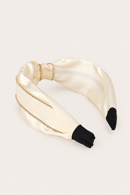 Girls Beige Pearl Hair Bands