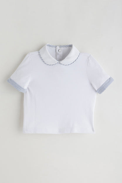 Kids Boys Aqua Color Half Sleeve Clothing Set By One Friday