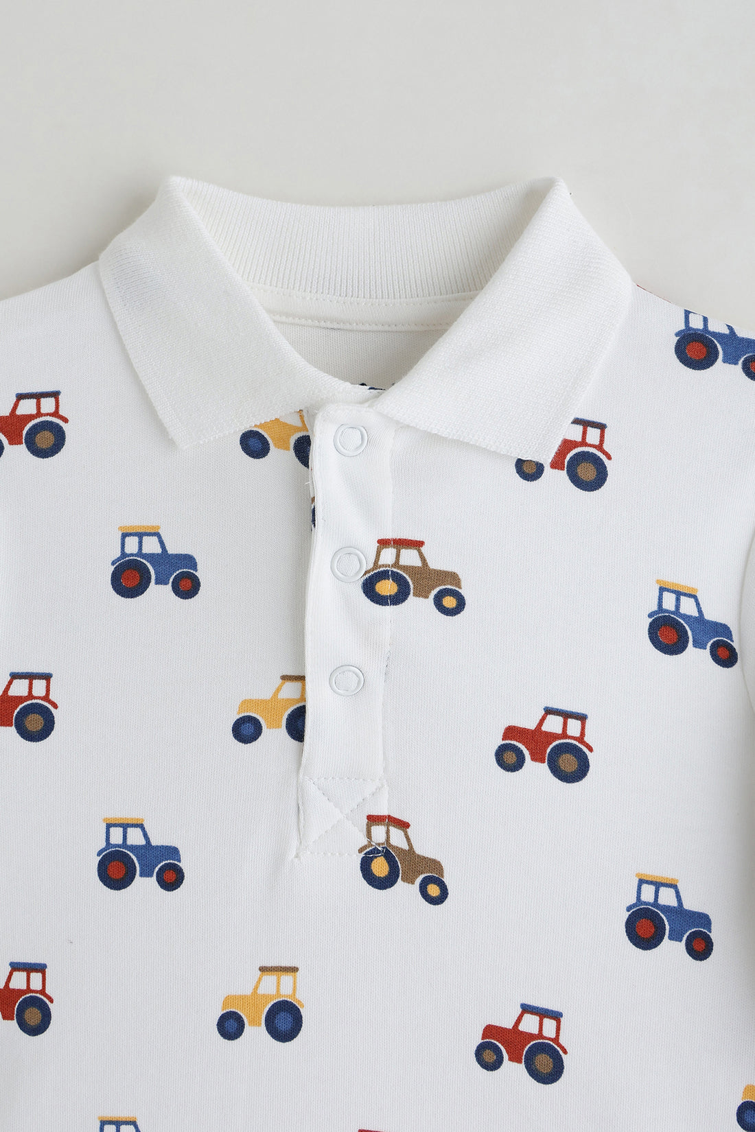 Kids Boys White Regular Full Sleeve Printed Romper By One Friday