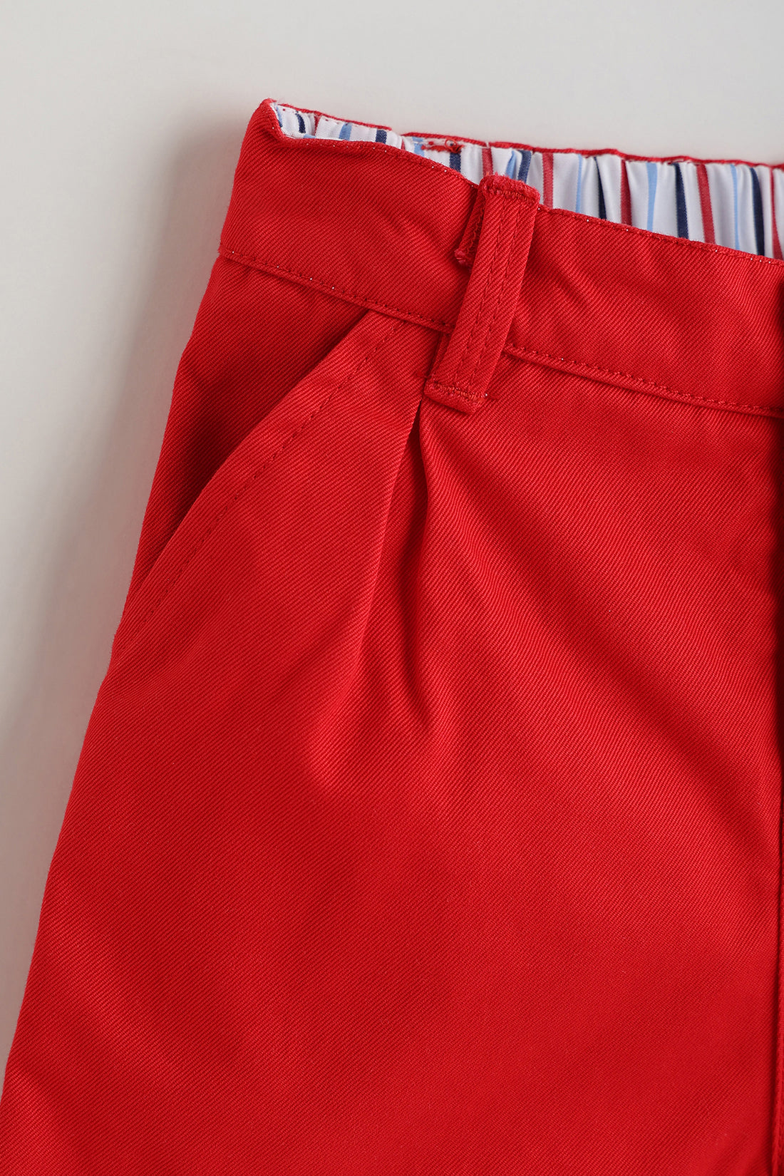 Kids Boys Red Regular Solid Shorts by One Friday