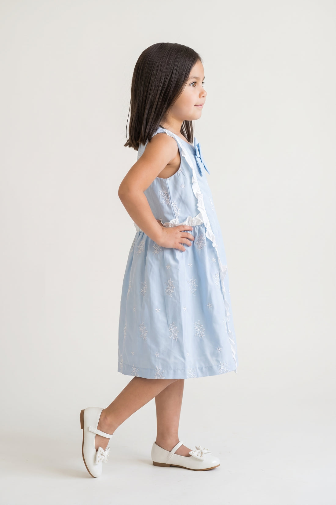 Blue Satin Cap Sleeve Zip Dress