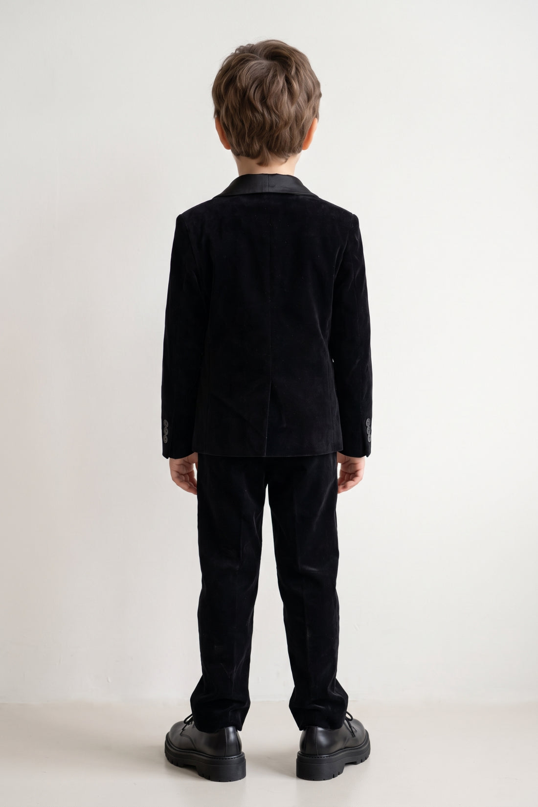 Boys Wine Cotton Satin Regular Fit Shirt