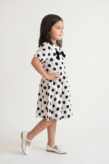 Multi Chiffon Print Button Front Half Sleeve Dress