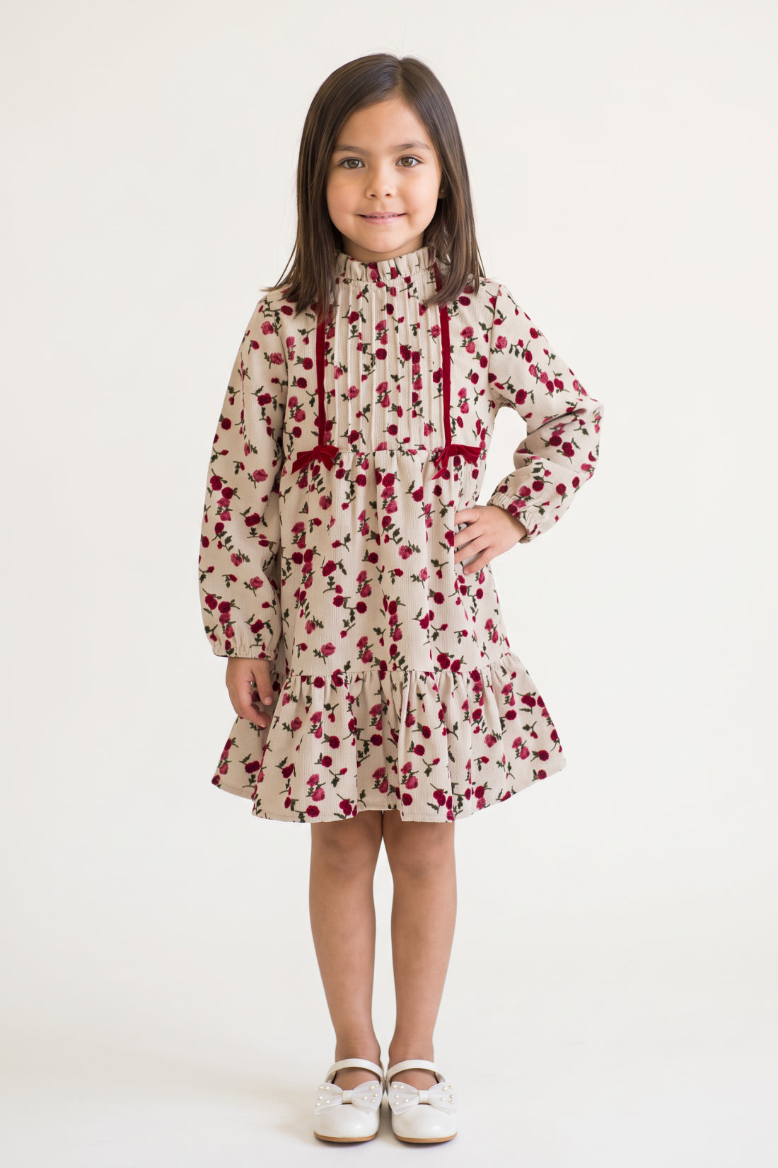 Multi Printed Polyester Classic Full Sleeve Dress