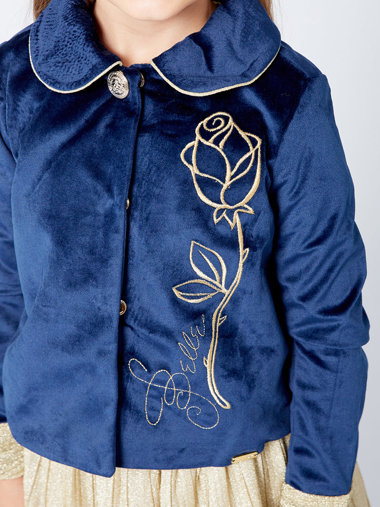 Navy Blue Princess Print Jacket