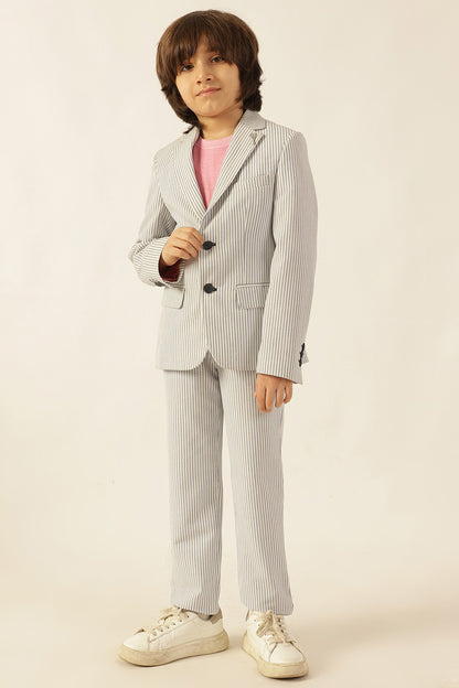 Boys Blue Seersucker Blazer