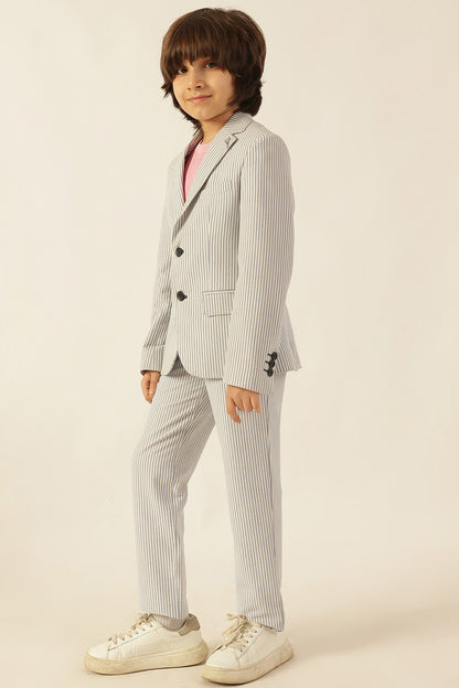 Boys Blue Seersucker Blazer