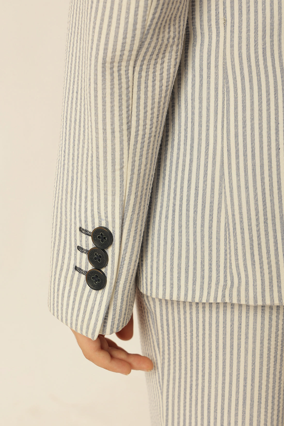 Boys Blue Seersucker Blazer