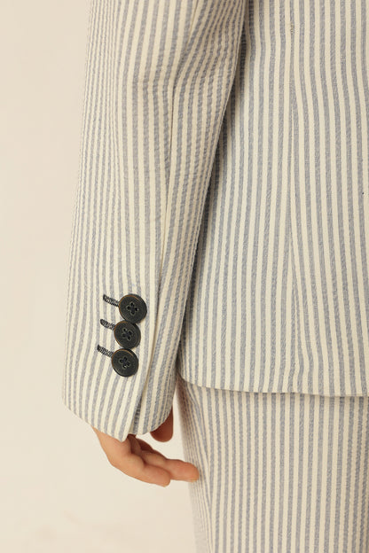 Boys Blue Seersucker Blazer
