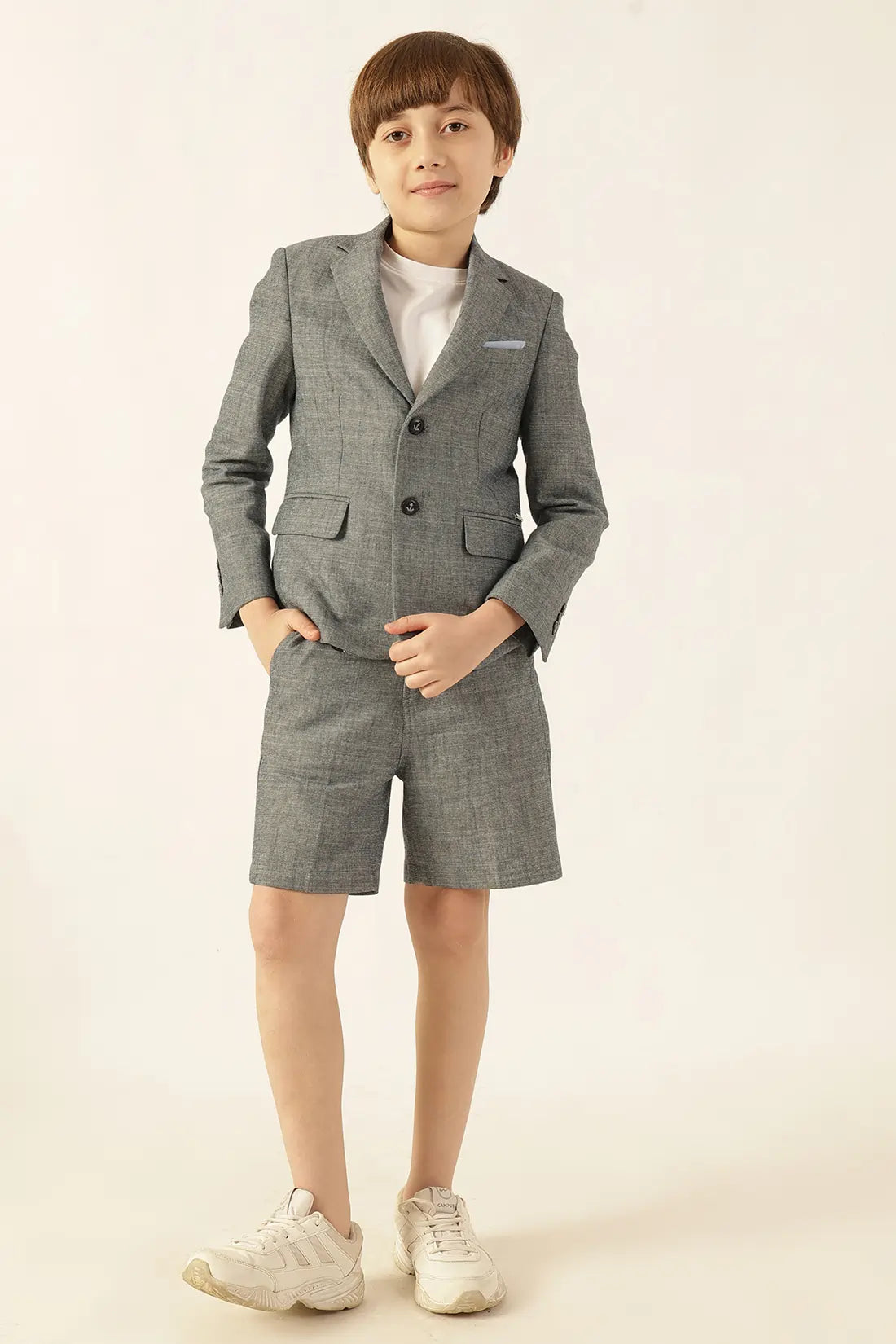 Boys Blue Chambray Blazer