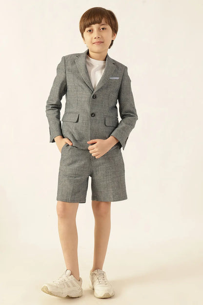 Boys Blue Chambray Blazer