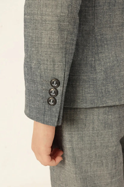 Boys Blue Chambray Blazer