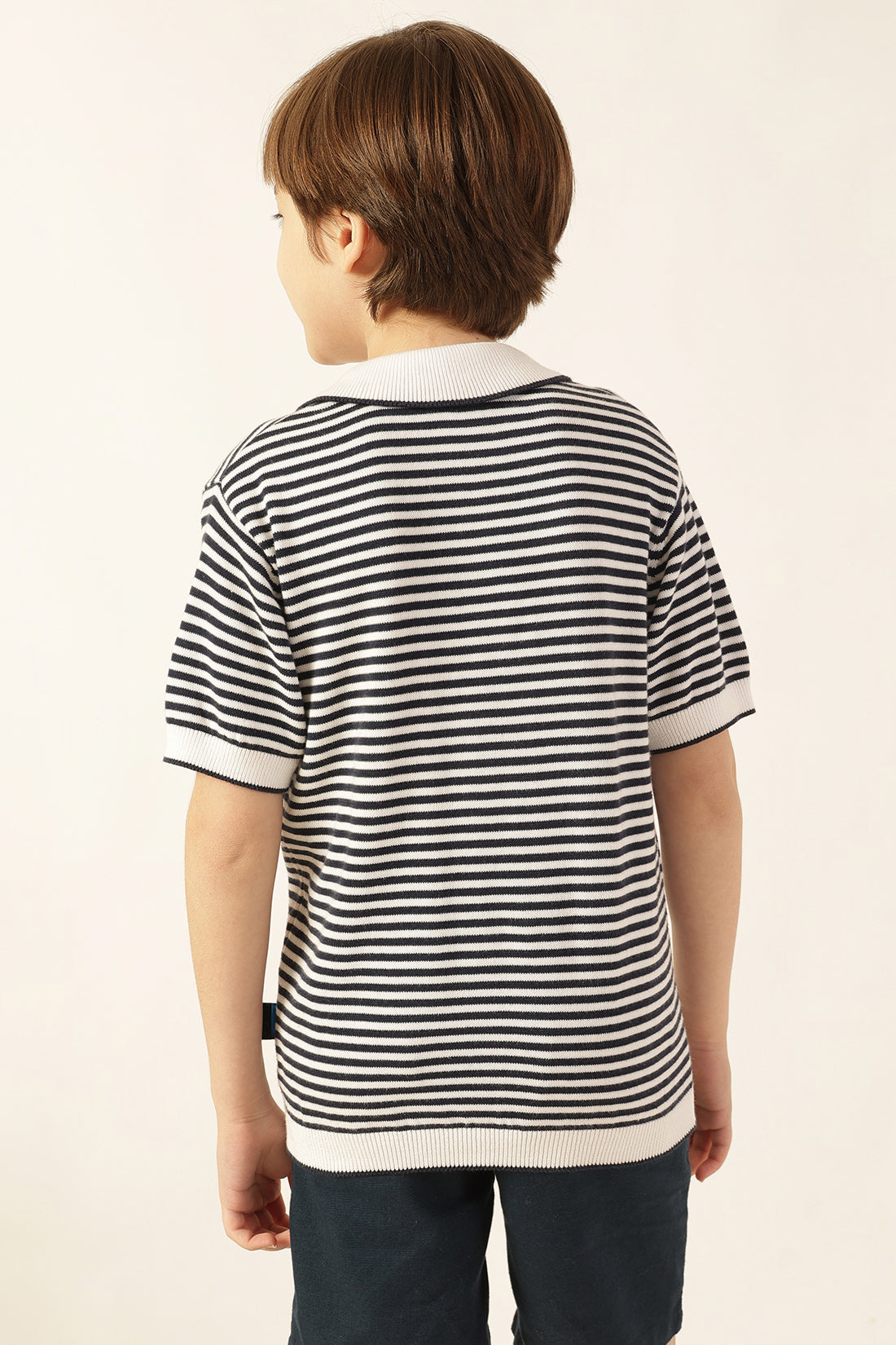 Boys Multi Striped Jacquard Polo T-Shirt