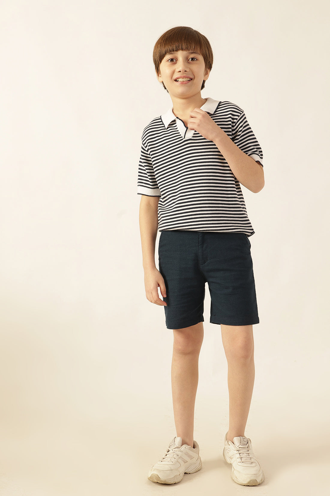 Boys Multi Striped Jacquard Polo T-Shirt
