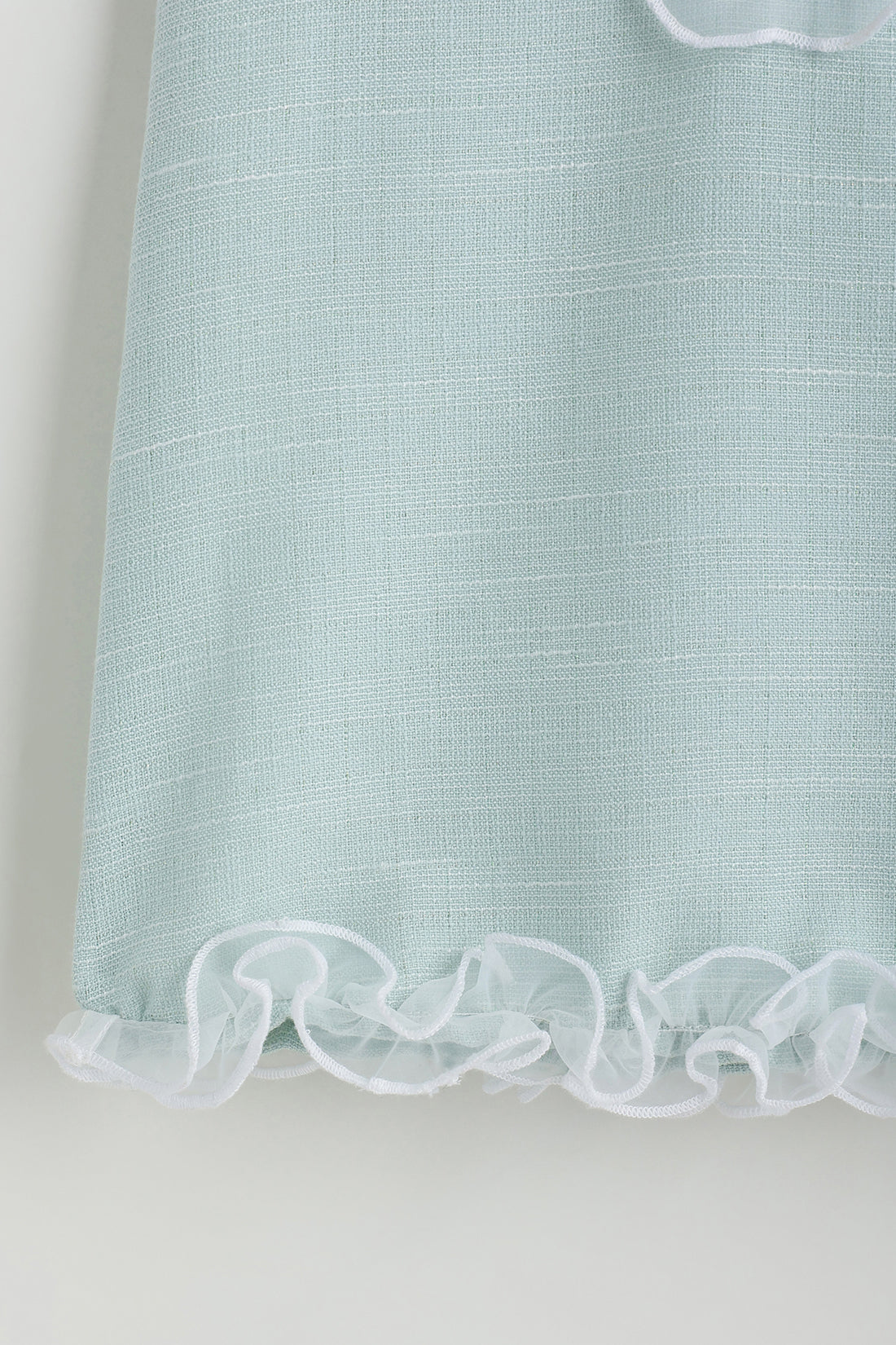 Kids Girls Mint A-Line Sleeveless Textured Fabric Dress