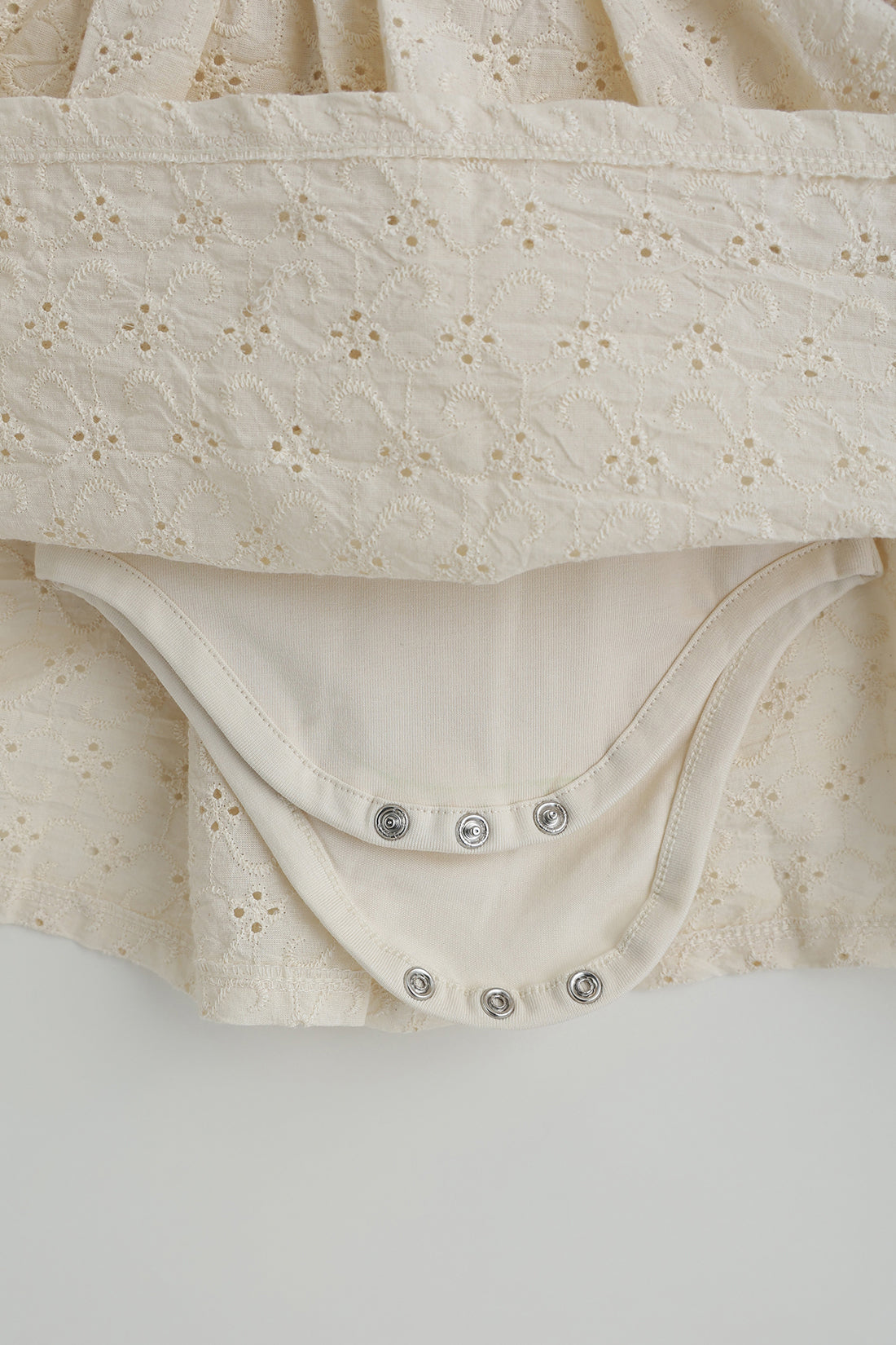 Kids Girls Beige Fit and Flare Short Sleeve Solid Dress by One Friday