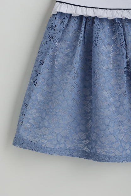 Kids Girls White Drop Waist Fit Cap Sleeve Solid Dress by One Friday