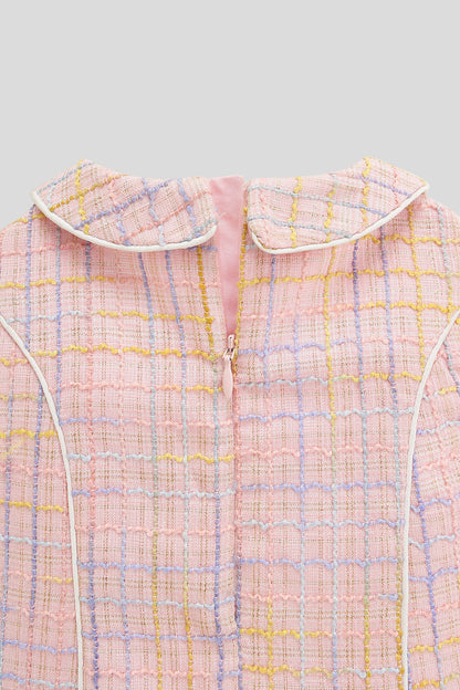 Baby Girls Pink Boucle Dress | One Friday