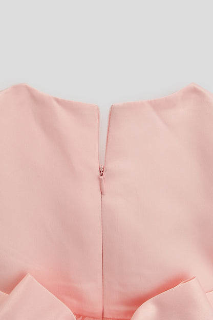 Girls Solid Zip Cap Sleeve Woven Dress | One Friday