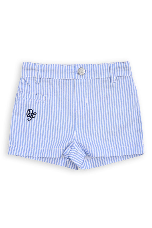 Baby Boys Blue Embroidered Short