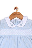 One Friday Baby Girls Blue Peter Pan Collar Romper