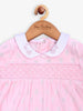 One Friday Baby Girls Pink Peter Pan Collar Romper