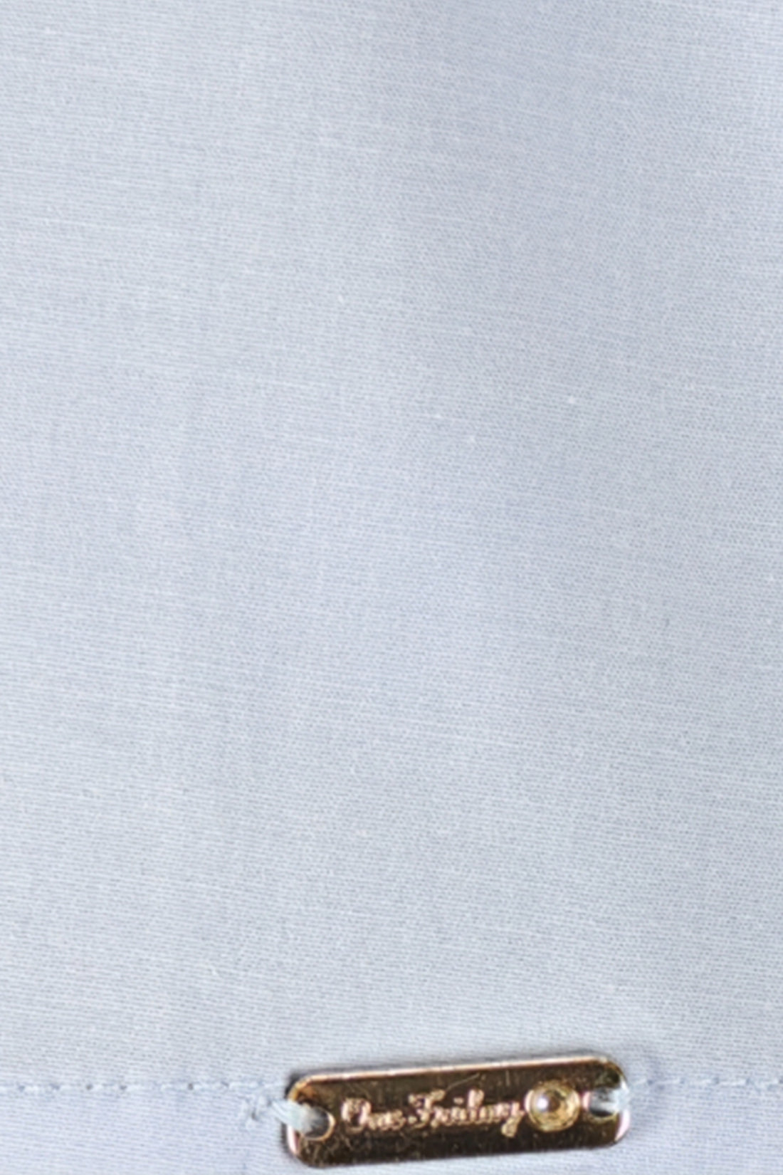 Girls Blue Cotton Poplin Shirt Collar Top