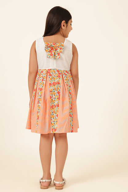 Girls Multi Floral Poly Cotton Dress