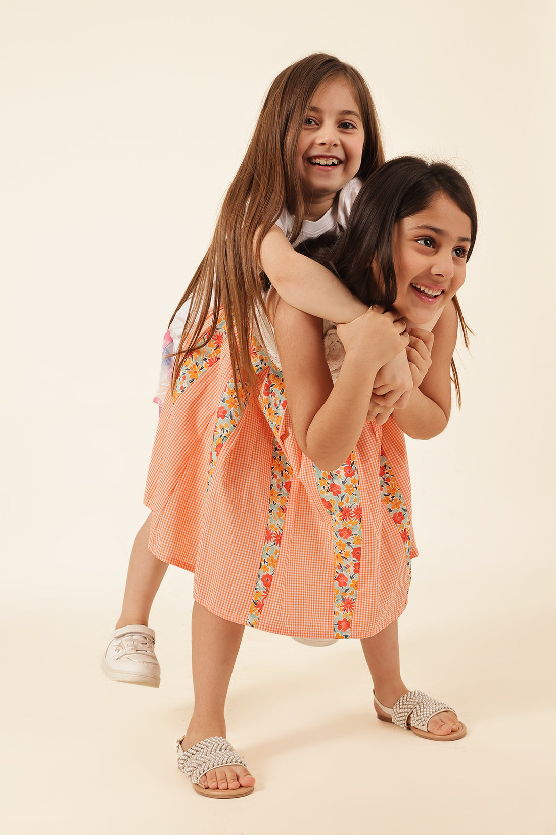 Girls Multi Floral Poly Cotton Dress