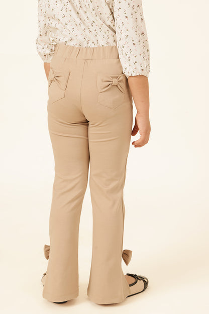 Girls Brown Solid Tencel Lycra Jegging