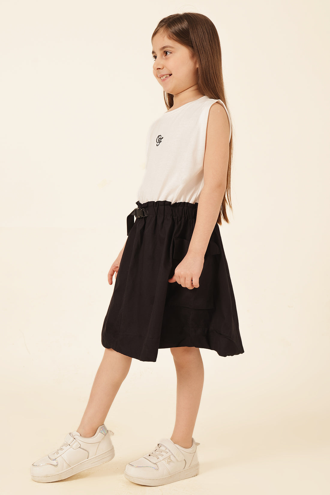 Girls Multi Printed Cotton Jersey Dress