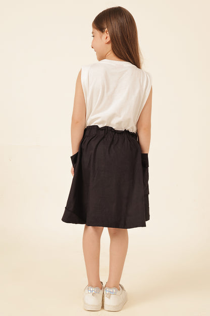 Girls Multi Printed Cotton Jersey Dress