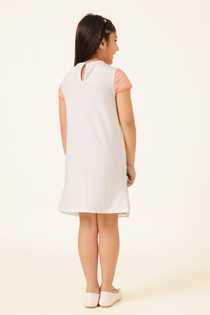 Girls Multi Organza Blend Dress