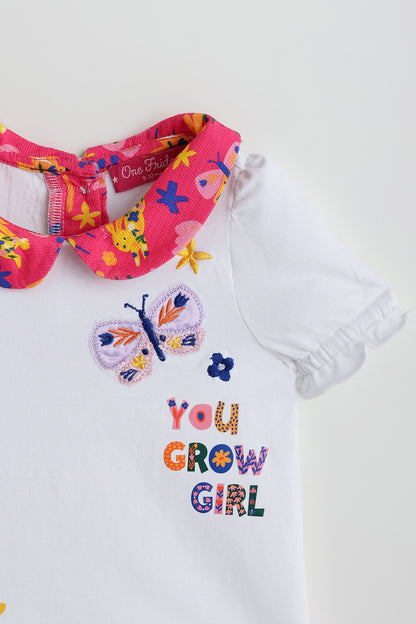 Baby Girls Multi Printed Knit Top With Trouser