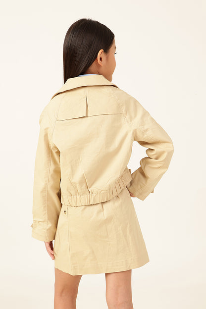 Girls’ Beige Trench Jacket One Friday
