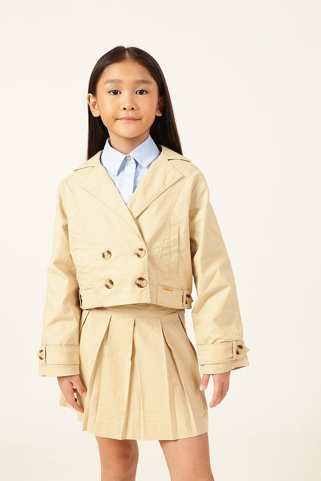 Girls’ Beige Trench Jacket One Friday