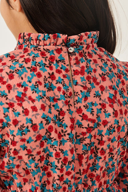 Girls Multicolour Floral Print Dress