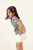 One Friday Girls’ Multicolor Floral Print Top