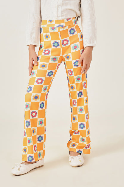 Girls Multi-Color Floral Print Jeggings