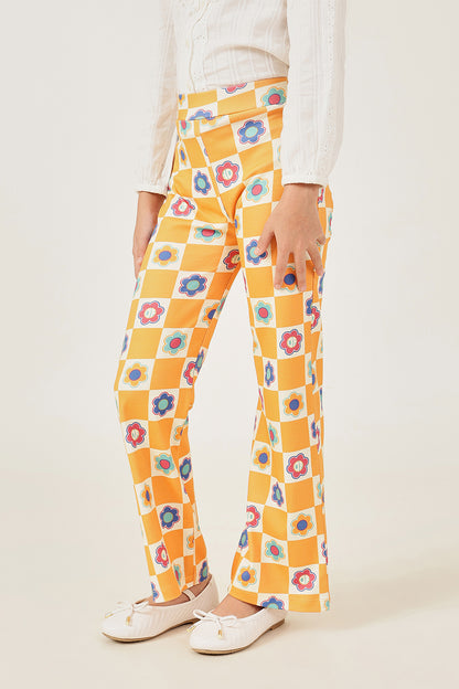 Girls Multi-Color Floral Print Jeggings