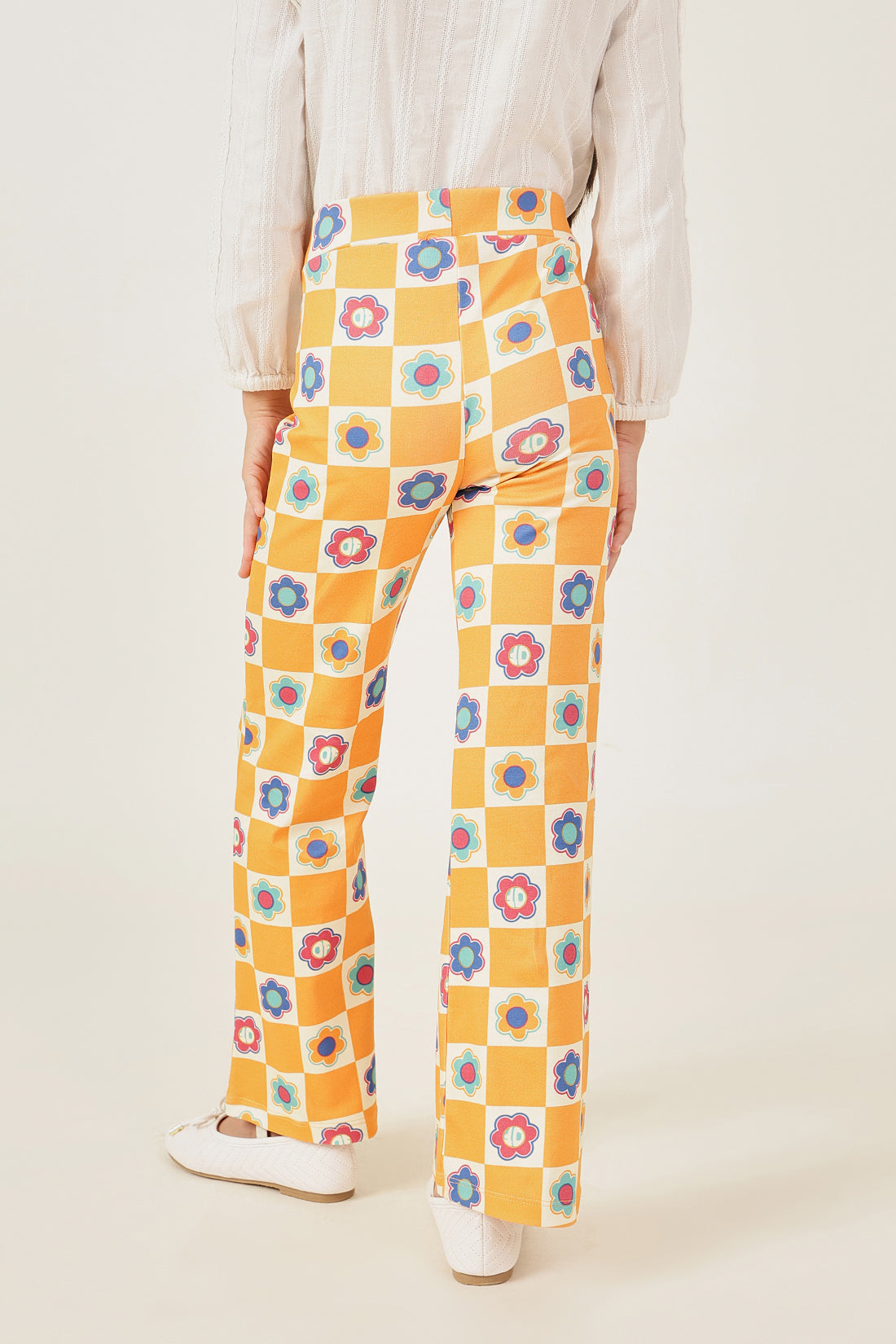 Girls Multi-Color Floral Print Jeggings