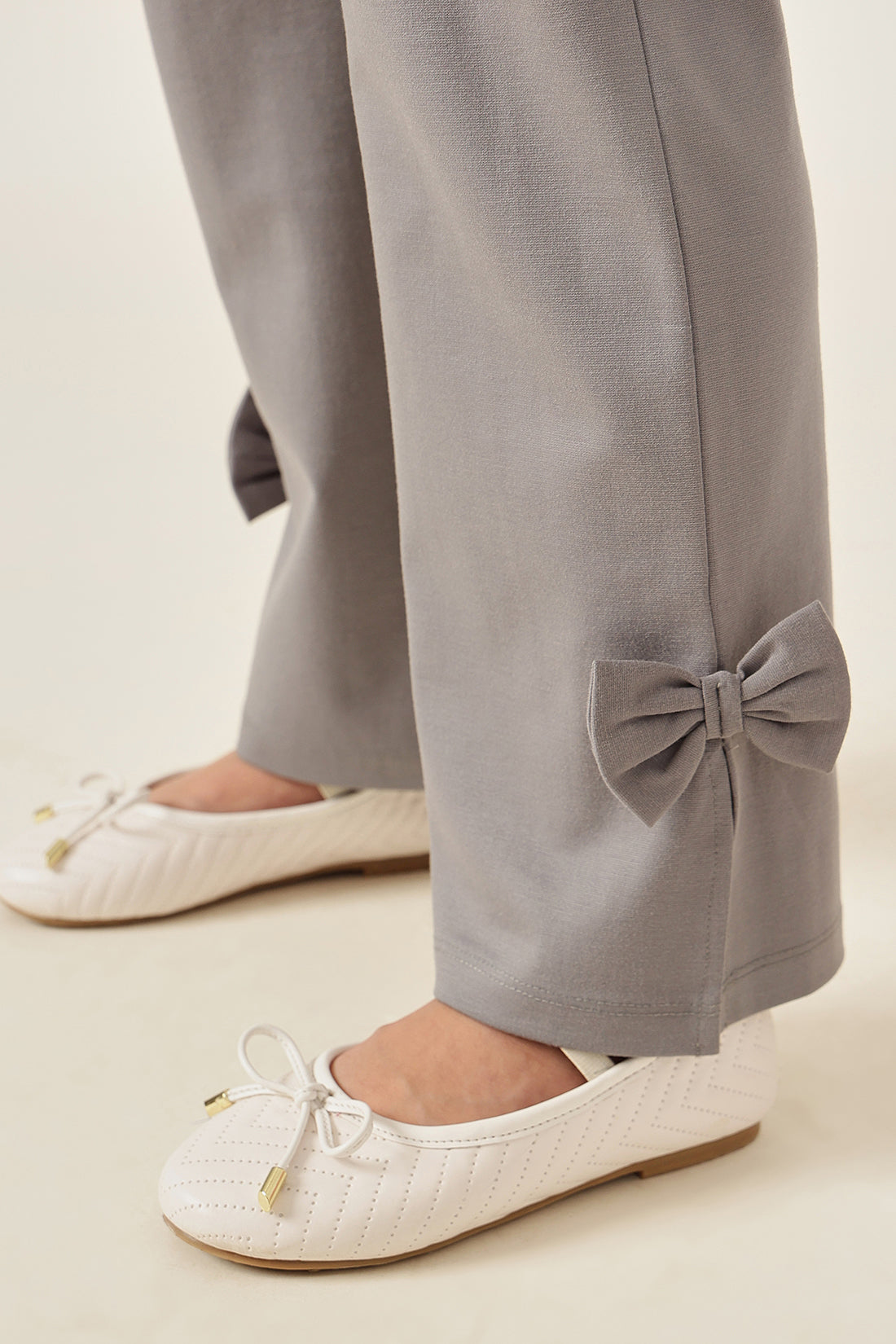 Girls Grey Solid Tencel Jegging Regular Fit