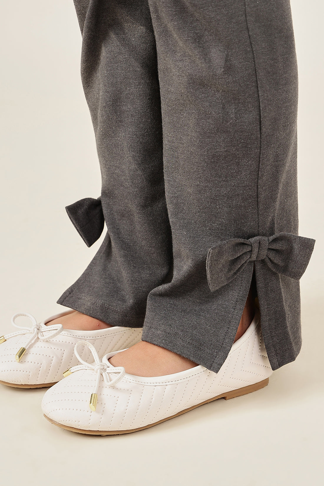 One Friday Girls Grey Bell-Shaped Fit Jeggings - Stretch & Stylish